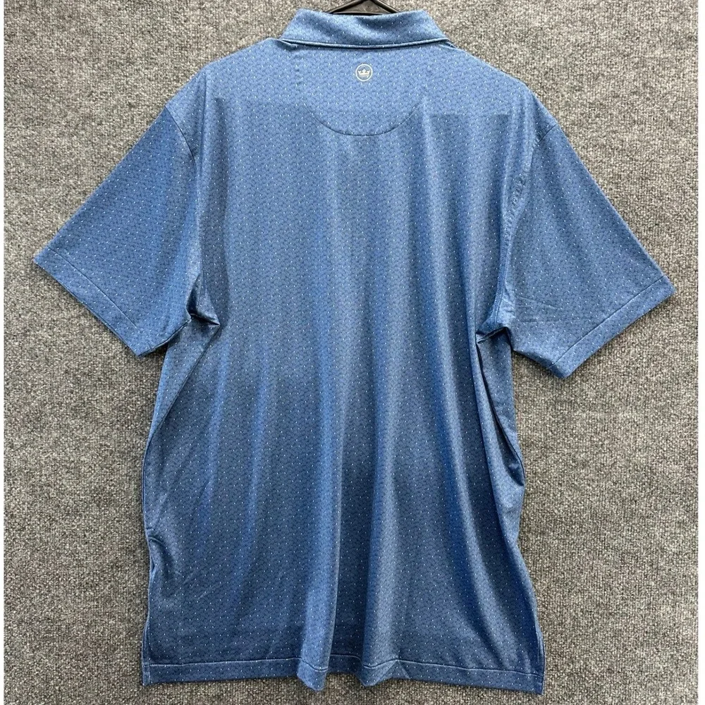 Peter Millar Summer Comfort Blue Camiral Golf Polo Shirt Mens Large NWT